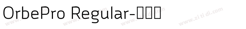 OrbePro Regular字体转换